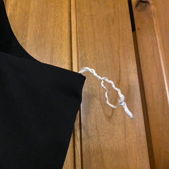 Lulu's Black Midi Cocktail Dress Size L Wrap front - Picture 6 of 7